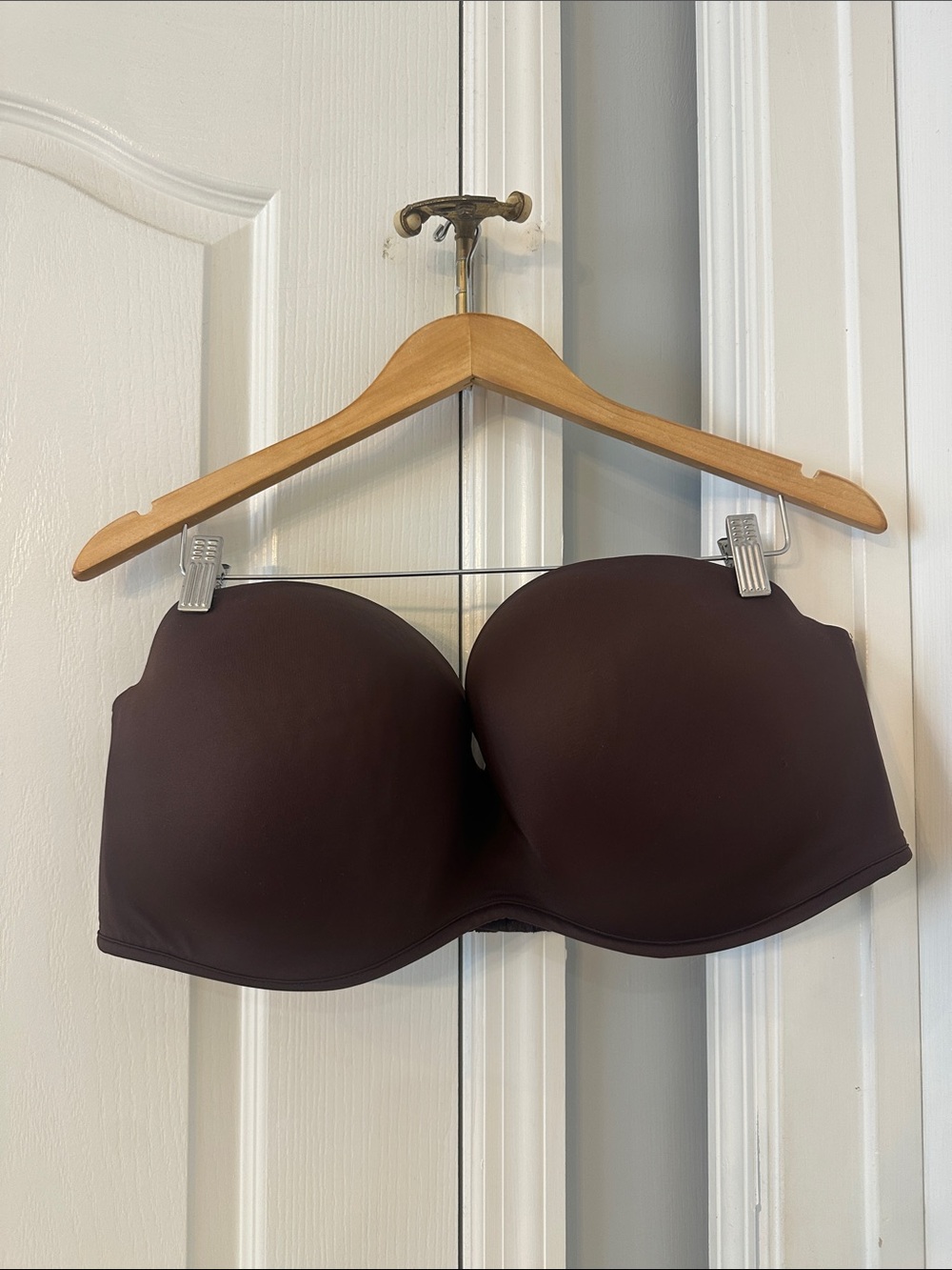 Cacique Plus Size Strapless Molded Bandeau Bra - Dark Brown